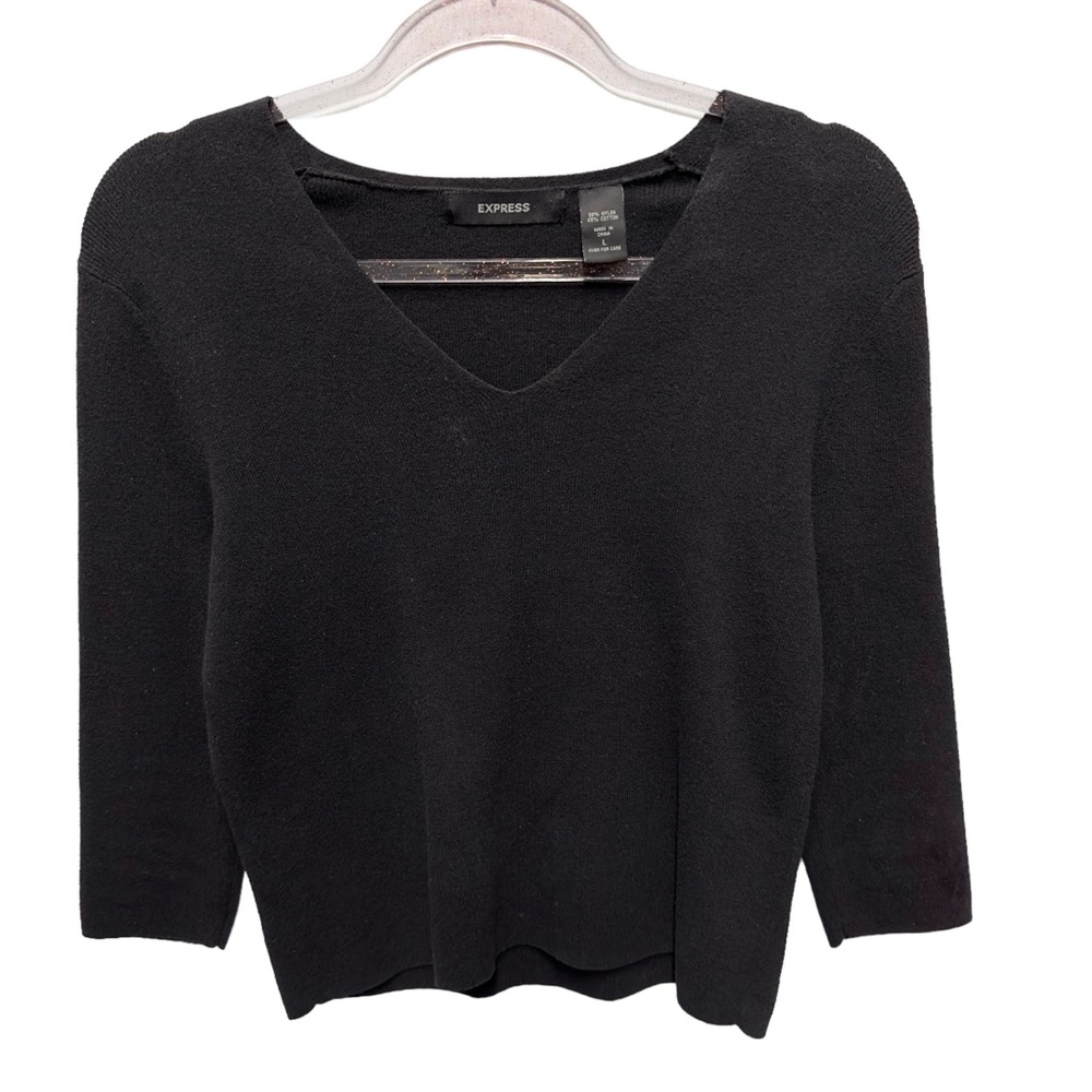 Cotton Structured Knit Sweater Pullover